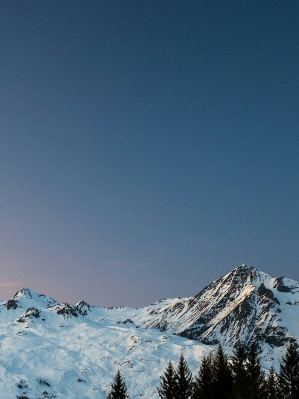 Bourg saint Maurice mountains in French Alps