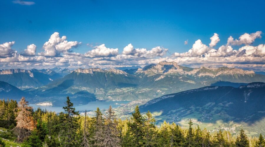 Mountains over Lake Annecy