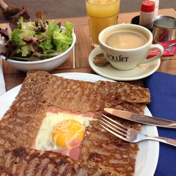 Kaletez buckwheat pancake in Breton cuisine, france