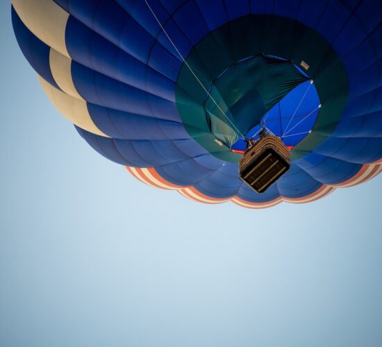 hot-air balloon in the sky