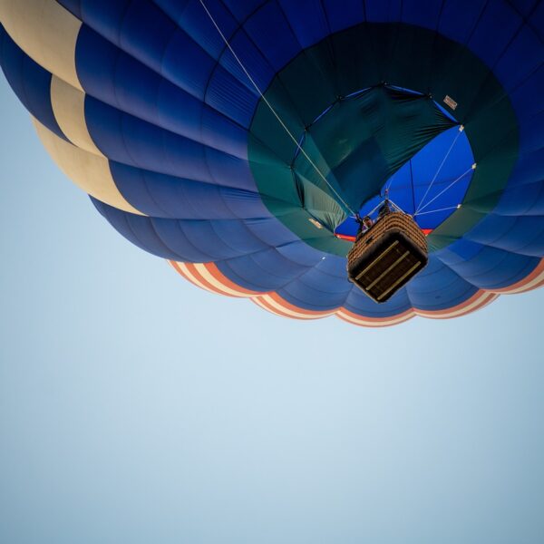 hot-air balloon in the sky